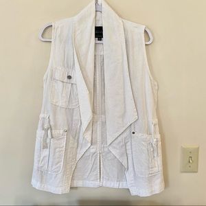 Sanctuary White Linen Vest S